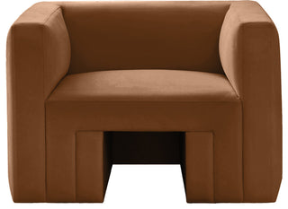 Henson Velvet Upholstered Chair, Saddle