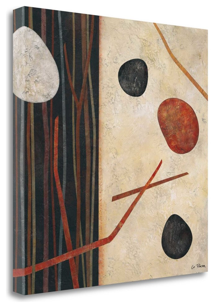 "Sticks And Stones I" By Glenys Porter, Giclee Print on Gallery Wrap Canvas