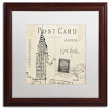 'Postcard Sketches I' Matted Framed Canvas Art by Anne Tavoletti