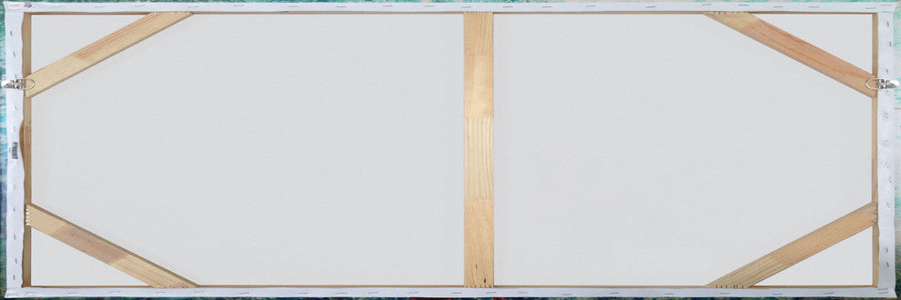 "Gold Water Reflection" Painting Print on Wrapped Canvas, 15"x5"