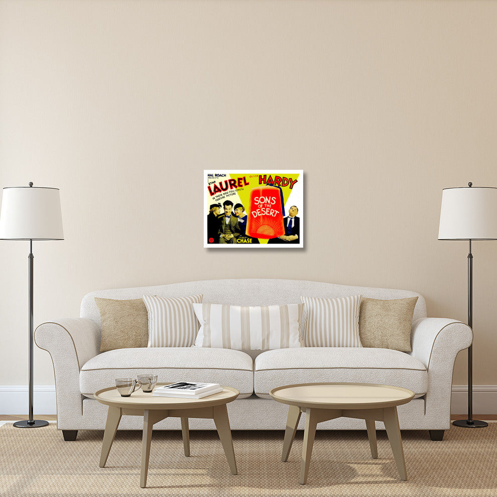"Laurel & Hardy - Sons of the Desert" Canvas Giclee, 30"x24"