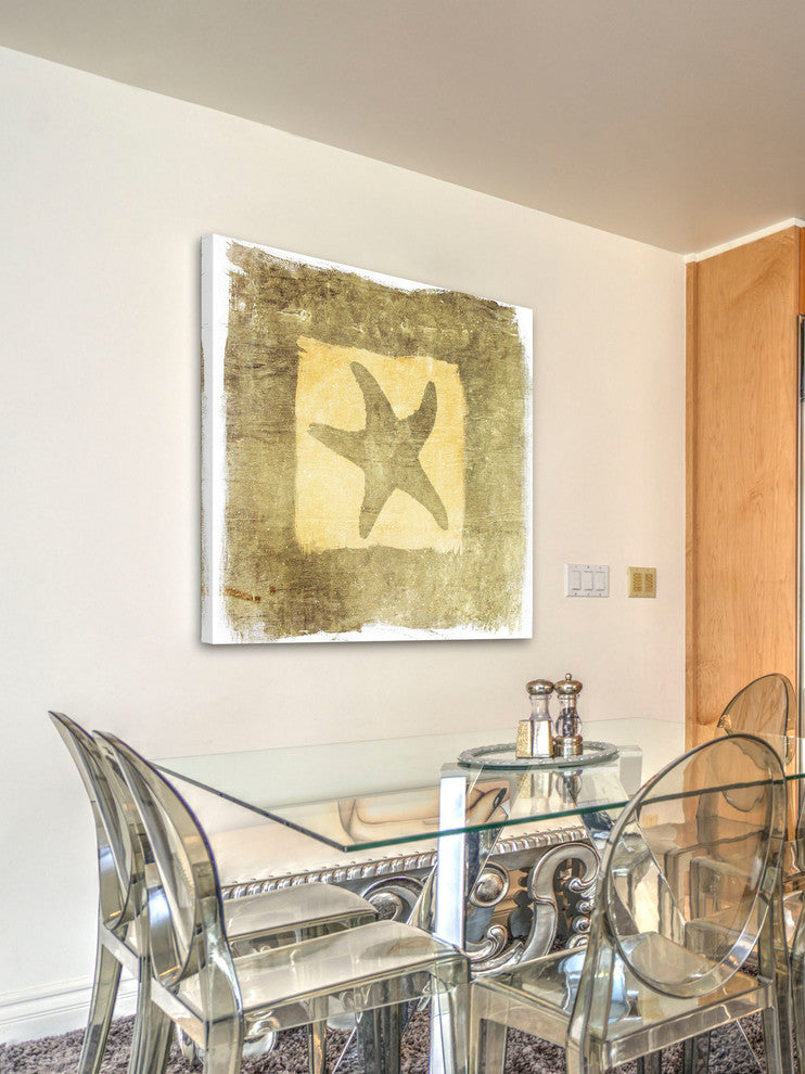 "Star in a Square" Painting Print on Canvas by Irena Orlov