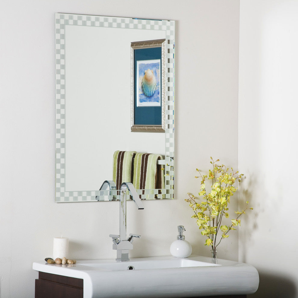 Frameless Checkmate Wall Mirror