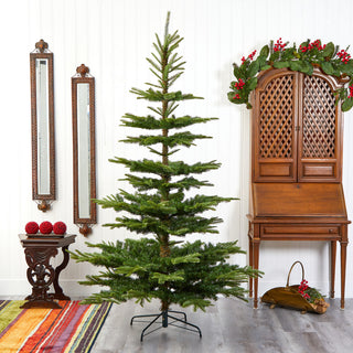 7.5' Layered Washington Spruce Faux Xmas Tree With and 1325 Bendable Branches