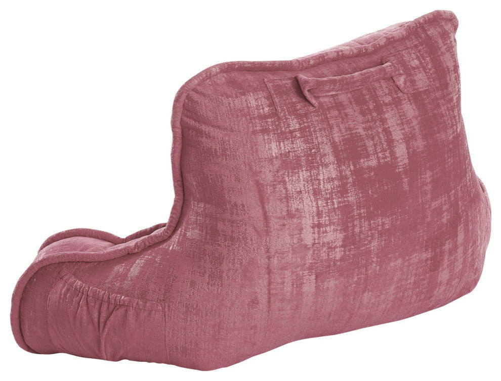Textured Velvet DIY Bed Rest Cover and Inserts, Withered Rose, 20"x18"x17"