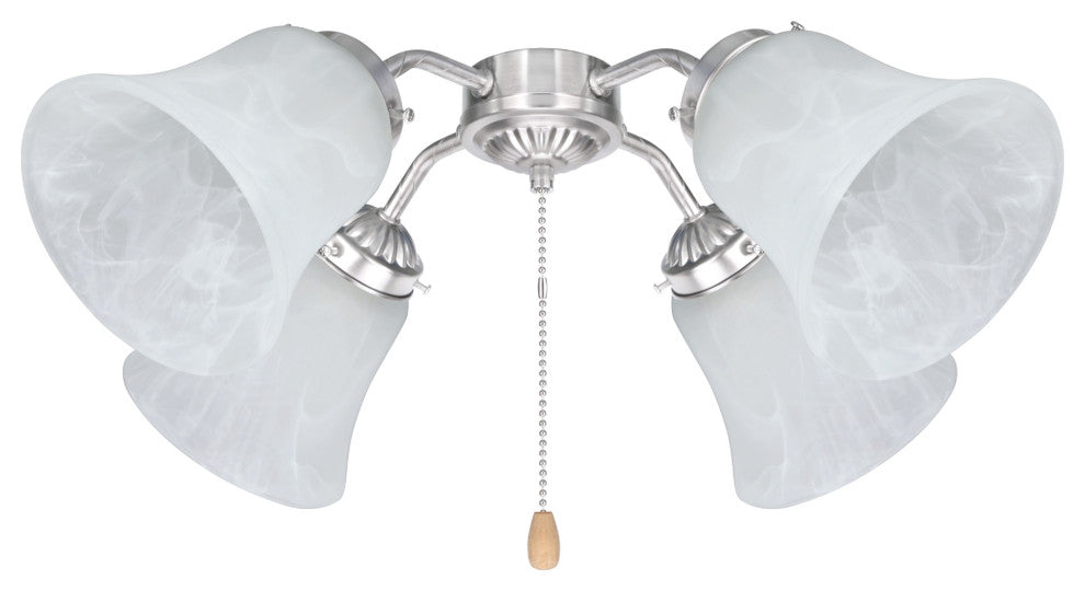 Aspen Creative 23030-4 Replacement Bell Shaped Alabaster Glass Shade 4 Pack