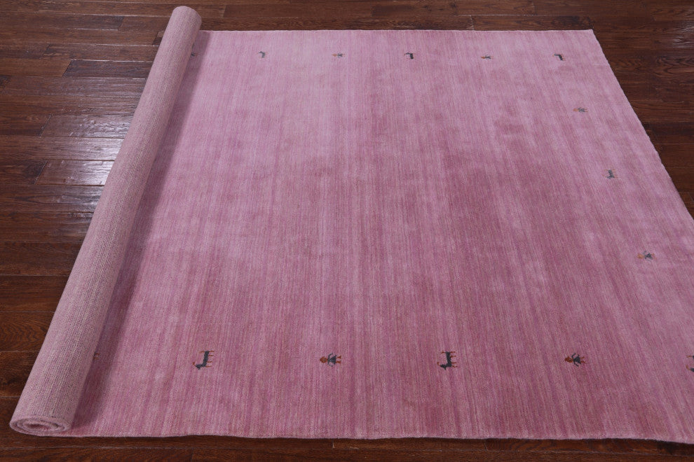 6' 0" X 9' 0" Persian Gabbeh Hand Knotted Wool Rug - Q15309