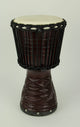 Hand Carved Wood Djembe Hand Drum 16 Inch Tall, Black