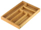 YBM HOME Bamboo Cutlery and Knives Tool Tray, 6 Compartment Fixed