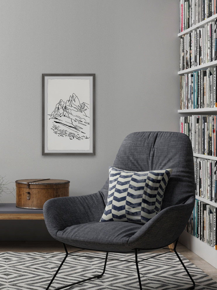 "Conquer the Peak" Framed Painting Print, 12x18