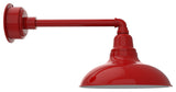 12in.  Red Gooseneck Barn Light with Metropolitan Arm