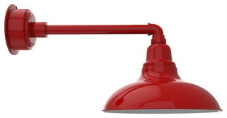12in.  Red Gooseneck Barn Light with Metropolitan Arm