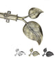 Penelope 13/16" Diameter Curtain Rod, Antique Brass, 18-28"
