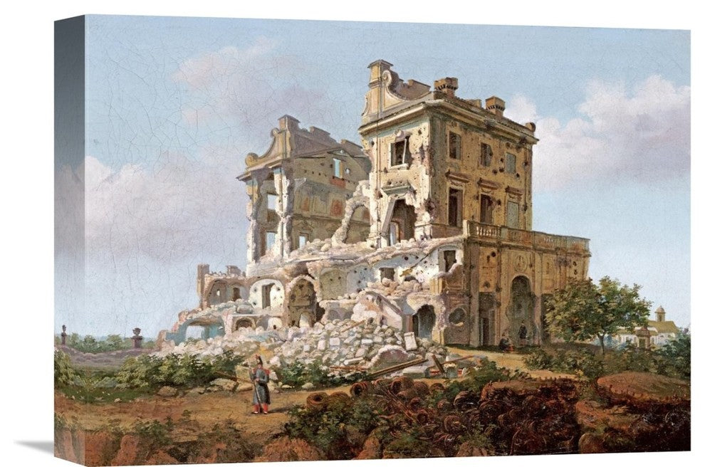 "Villa Del Vascello, Al Gianicolo, Roma" Canvas Giclee by French School, 16"x12"