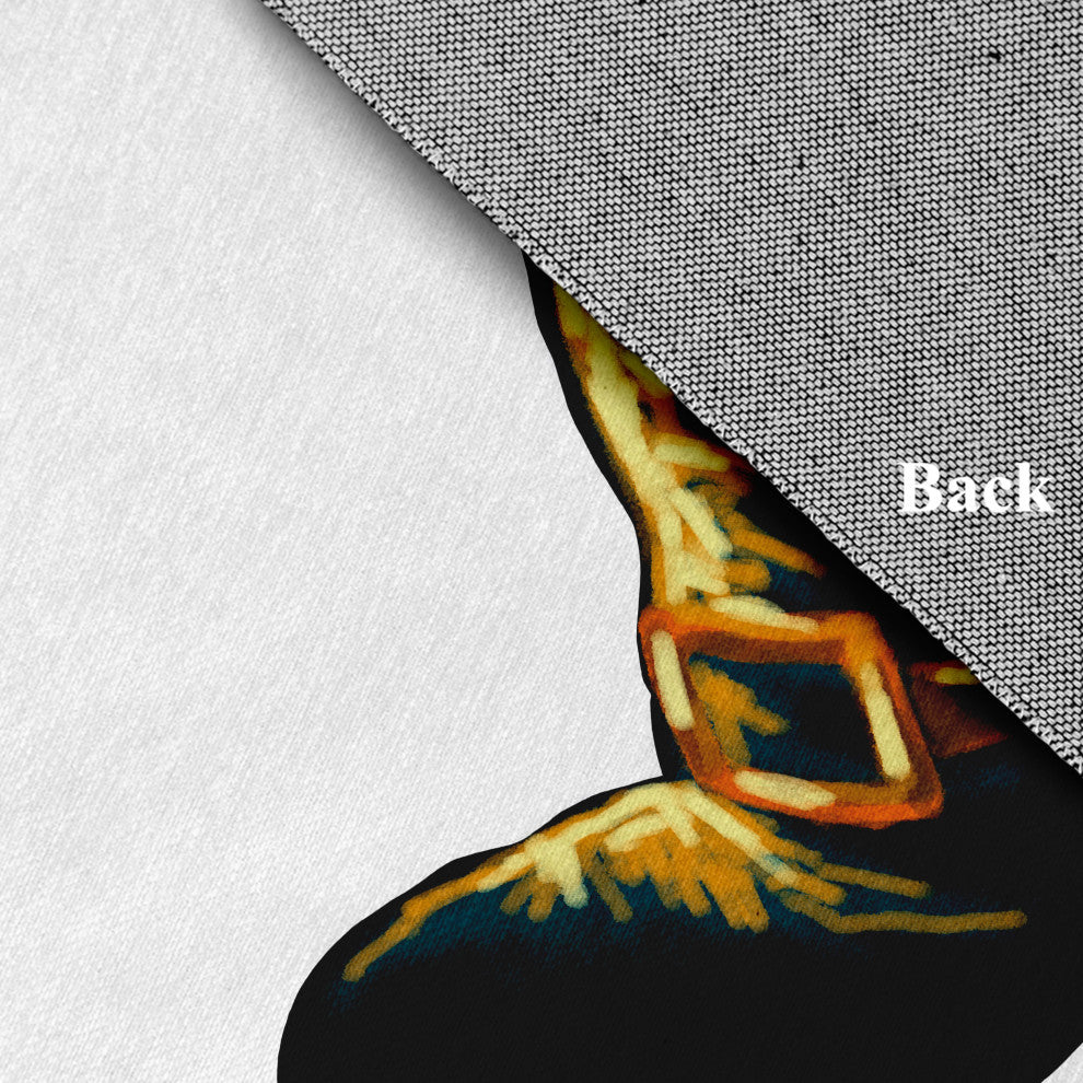 Witchcraft Halloween Design Chenille Area Rug, White, 5' Round