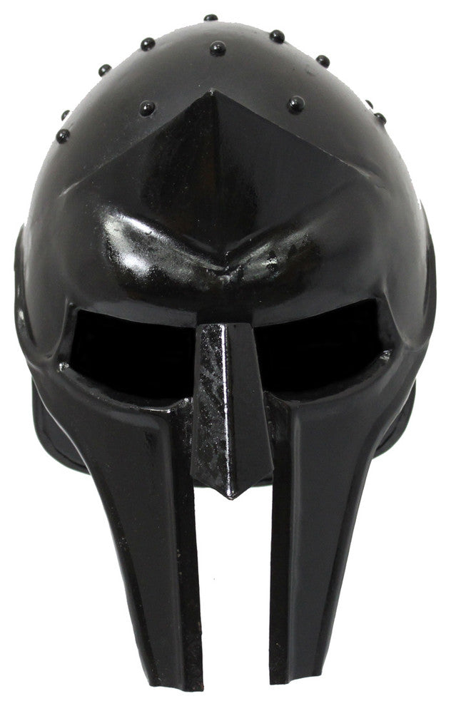 Urban Designs Replica Full-Size Metal Gladiator Armor Arena Helmet, Black