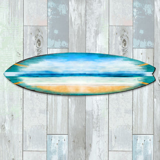 Ocean Surfboard Coastal Door Art, Approximate Size: 24x7