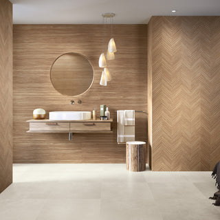 Larchwood Ipe Fluted Ceramic Wall Tile