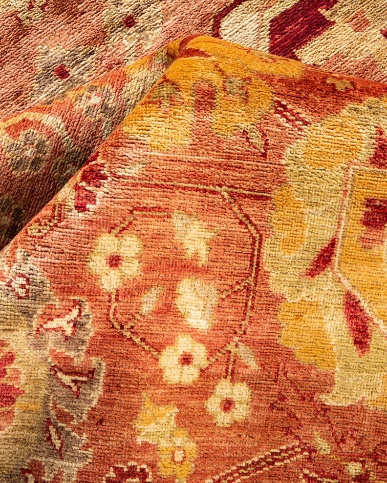 Eclectic, One-of-a-Kind Hand-Knotted Area Rug Pink, 7' 10" x 10' 1"