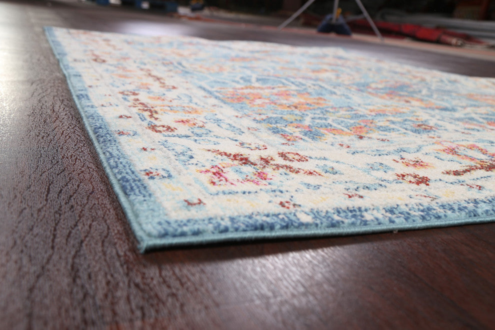 Distressed Floral Traditional Turkish Oriental Area Rug Carpet 5x7