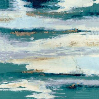 "White Dash III" Gallery Wrapped Giclee Print On Canvas With Gel Texture