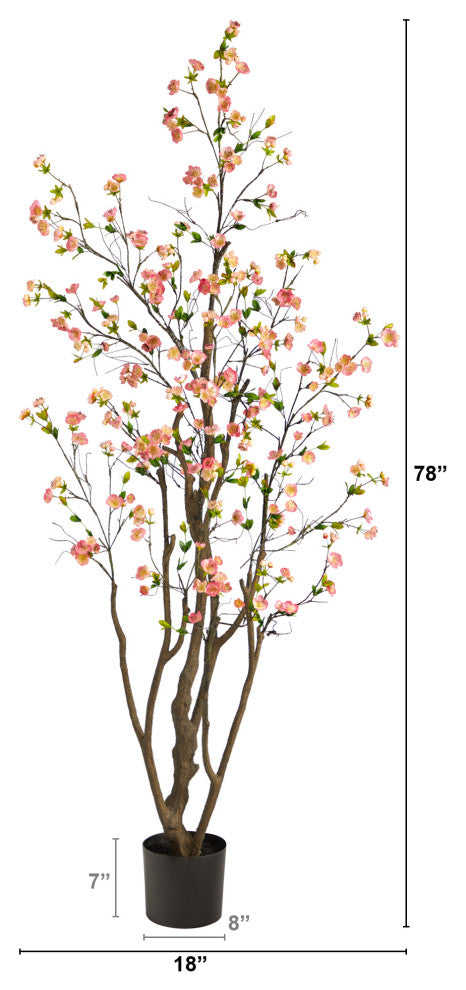 6.5' Cherry Blossom Artificial Tree