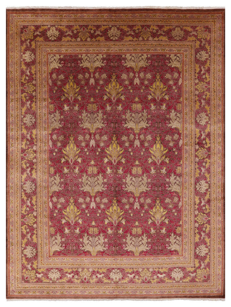 9' 1" X 12' 0" William Morris Hand Knotted Wool Rug Q4872