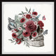 "Poppies and Peonies" Framed Painting Print, 18x18