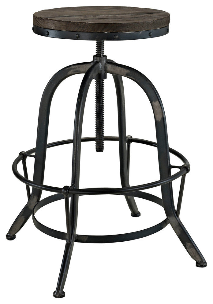 Industrial Modern Dining Bar Table 3-Piece Set, Black Metal