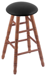Holland Bar Stool, Oak Round Cushion Bar Stool, Turned Legs