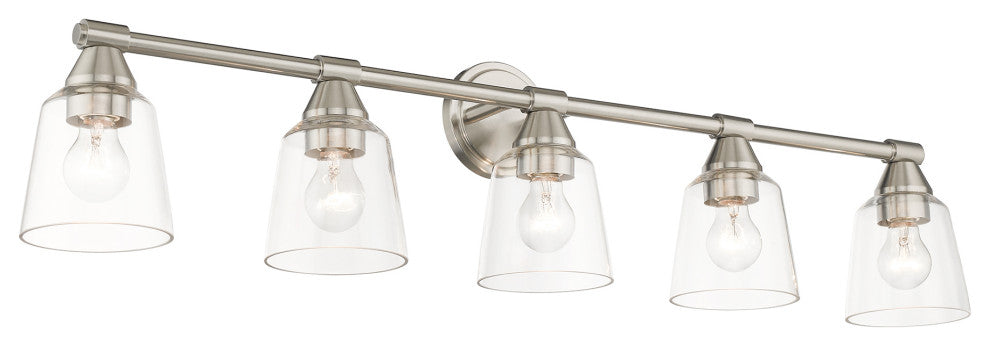 Catania 5-Light Brushed Nickel Large Vanity Sconce