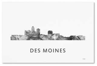 'Des Moines Iowa Skyline' Canvas Art, 24x16