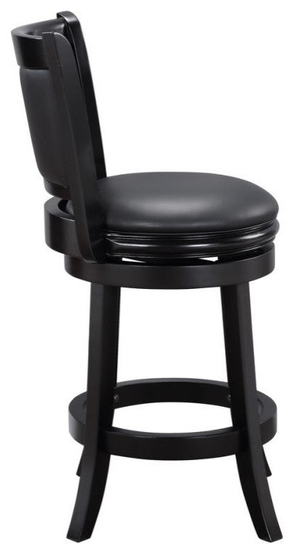 Augusta Swivel Counter Stool, Black