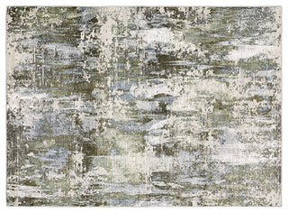 Oriental Weavers Caravan Green and Blue 9'10"x12'10" Indoor Rug