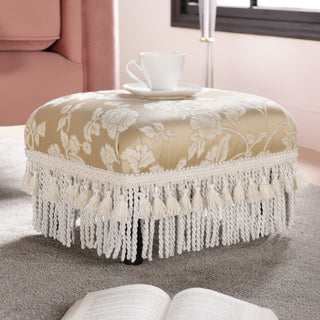 Fiona Decorative Footstool, Beige
