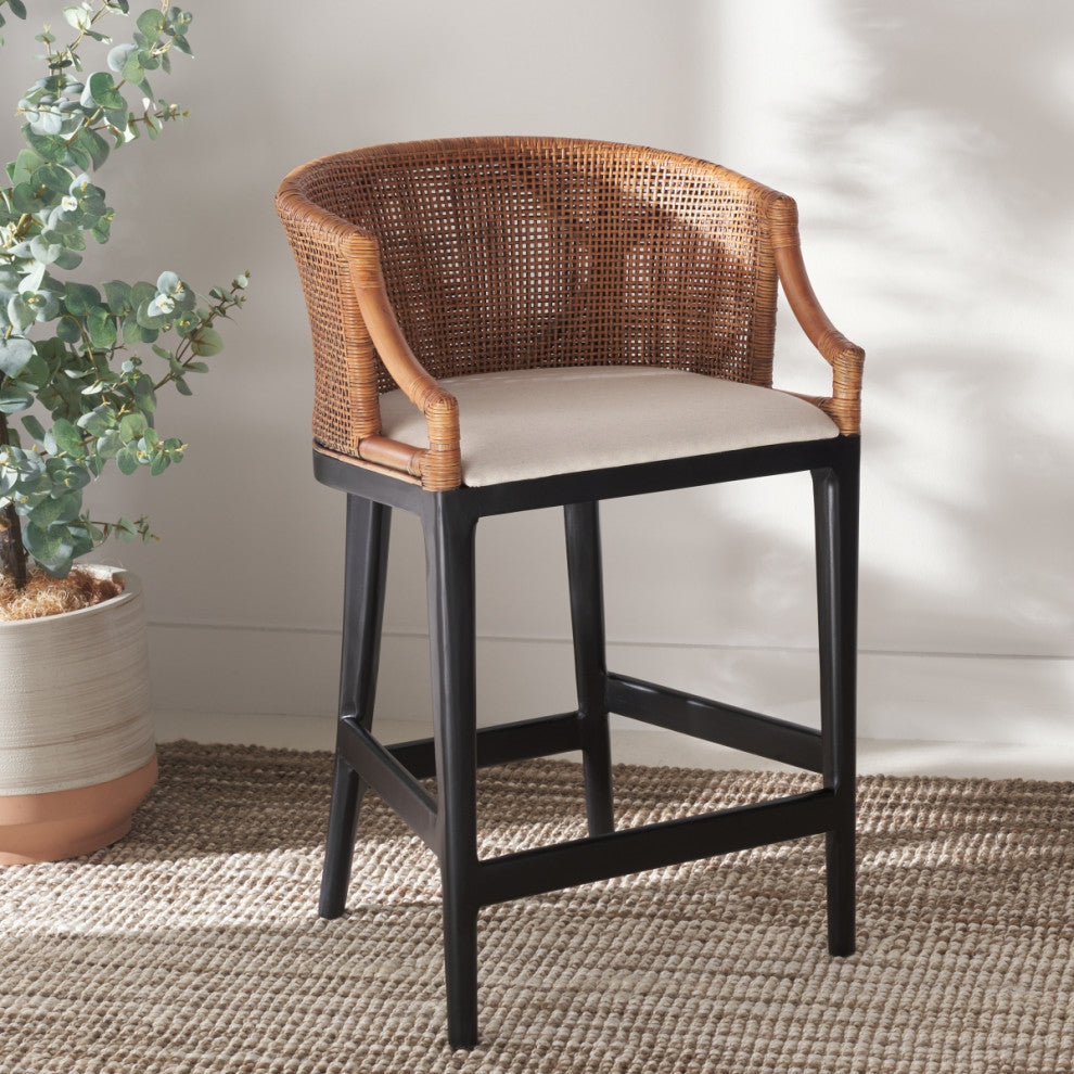 Safavieh Brando Counter Stool, Brown/Black