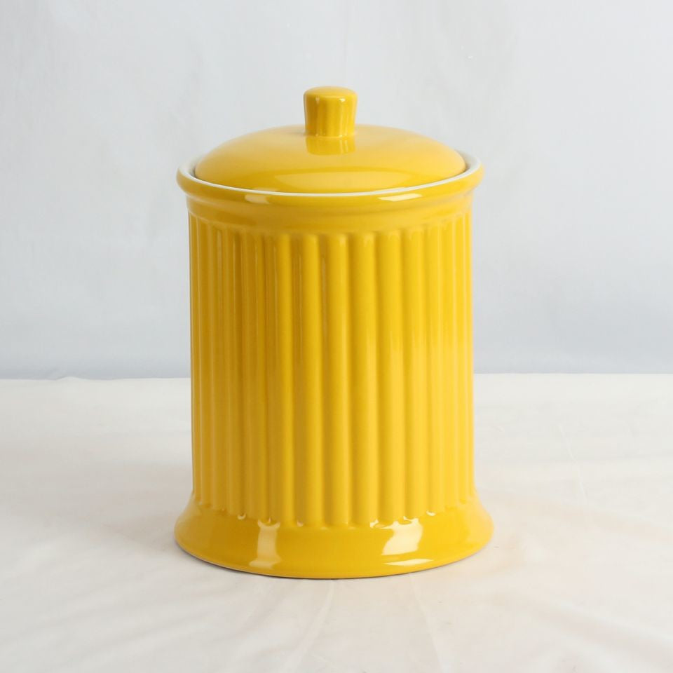 Simsbury Extra Large Canister, Citron, Yellow