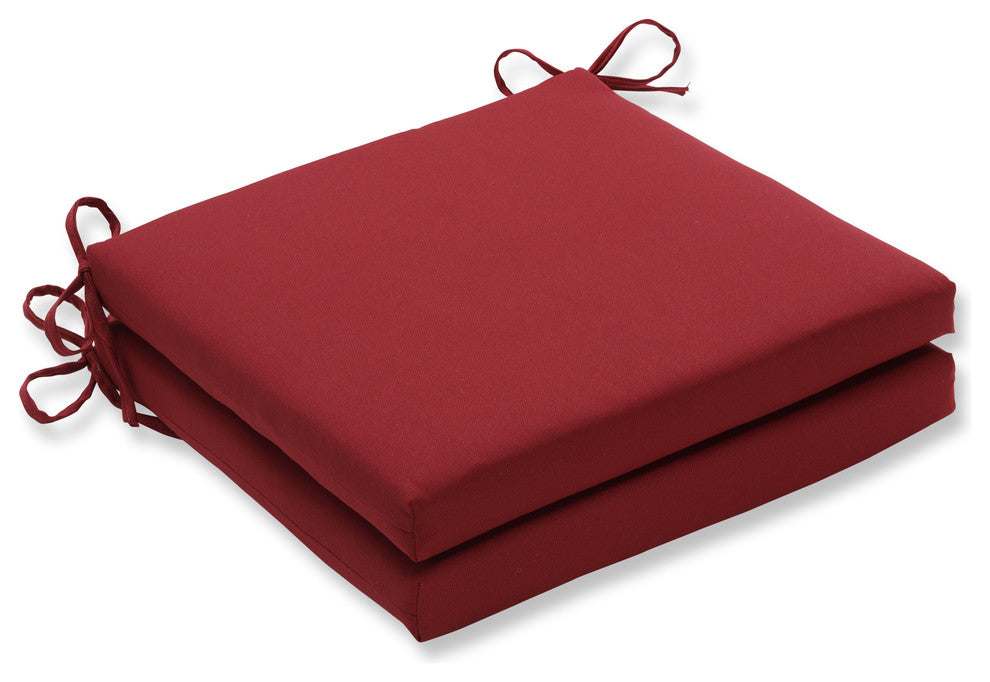 Pompeii Red Oversized Seat Cushion Set, Set of 2