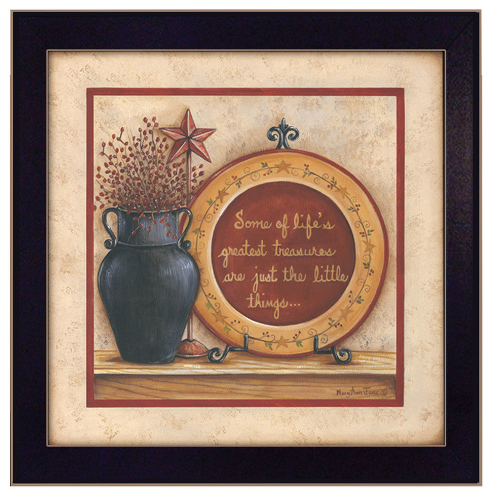 "Greatest Treasures" By Mary June, Printed Wall Art, Ready To Hang, Black Frame