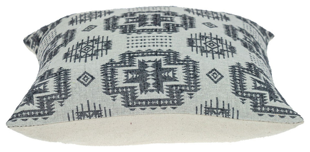 Gray Aztec Design Throw Pillow
