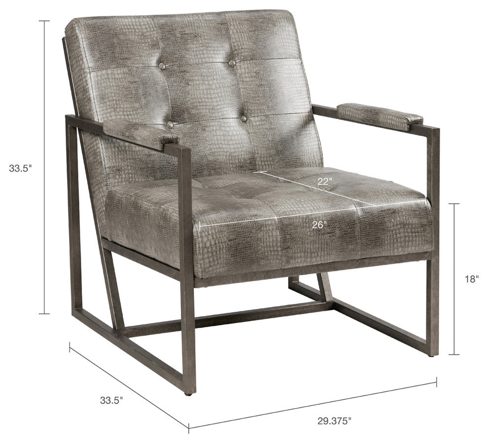 INK+IVY Waldorf Mid-Century Modern Accent Chair, Gray
