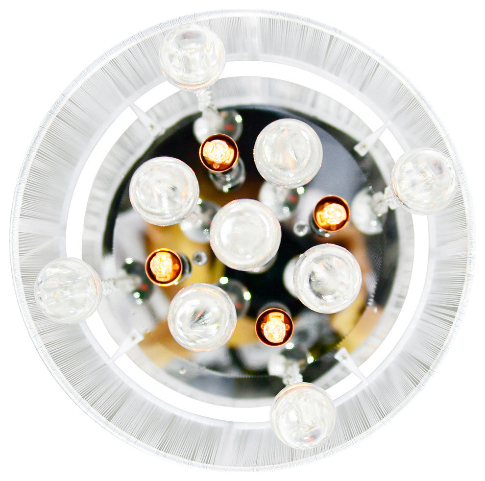 Water Drop 4 Light Drum Shade Flush Mount With Chrome Finish