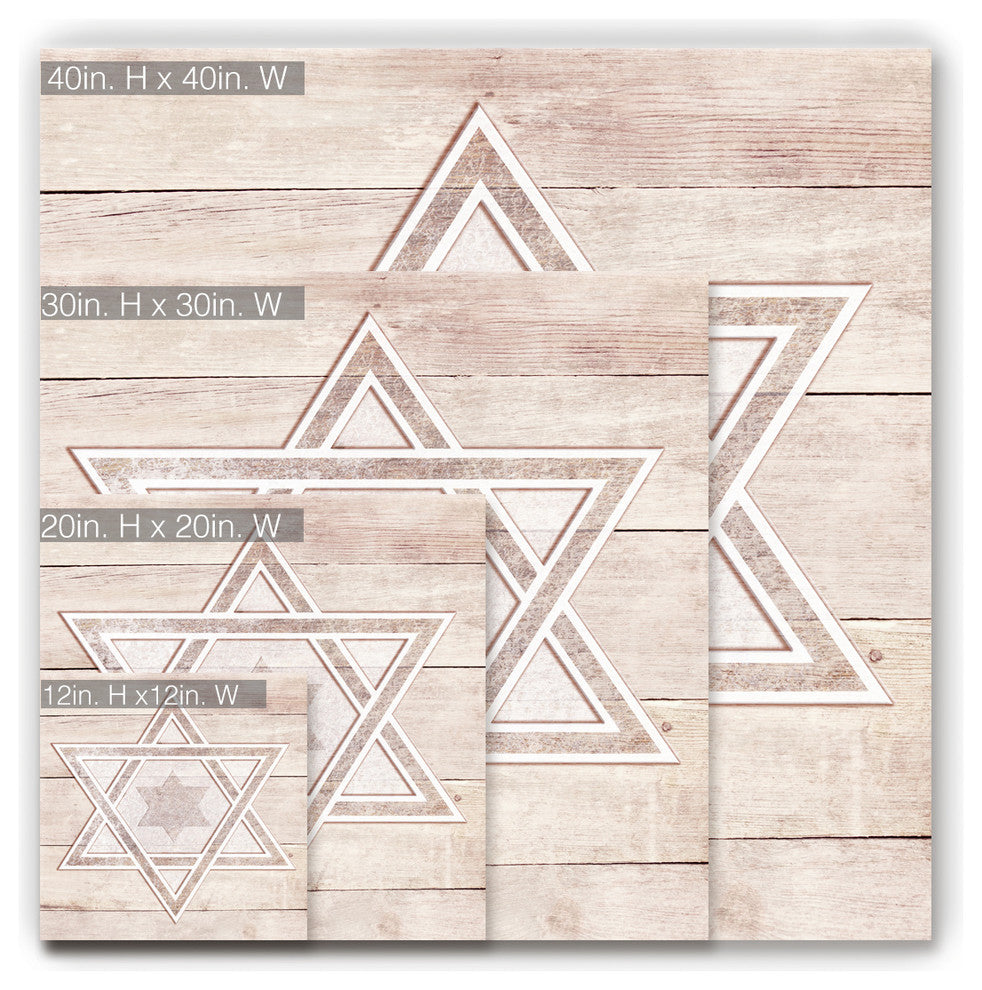 Ready2HangArt Inspirational 'Star of David III' Wrapped Canvas Wall Art