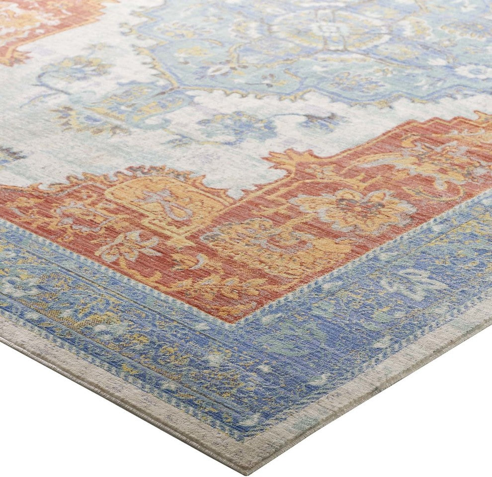 Citlali Distressed Southwestern Aztec 5x8 Area Rug