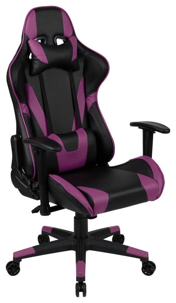 X20 Ergonomic Gaming Computer Chair With Fully Reclining Back, Purple