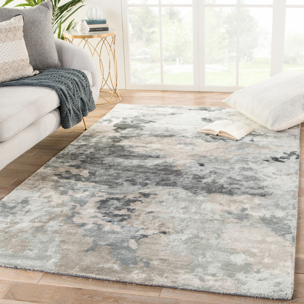 Jaipur Living Glacier Handmade Gray/Blue Rug, 2'6"x12'