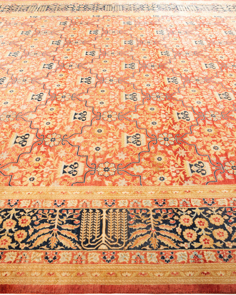 Mogul, One-of-a-Kind Hand-Knotted Area Rug Orange, 9' 2" x 12' 0"