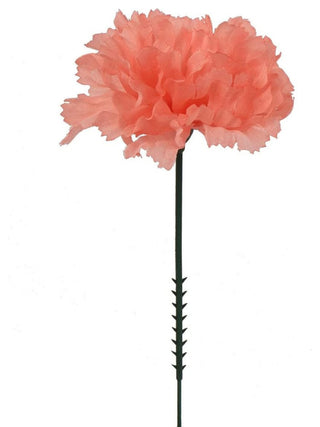 100 Violet Silk Carnations: 3.5" Flowers, 5" Stem for Wedding Decor, Peach