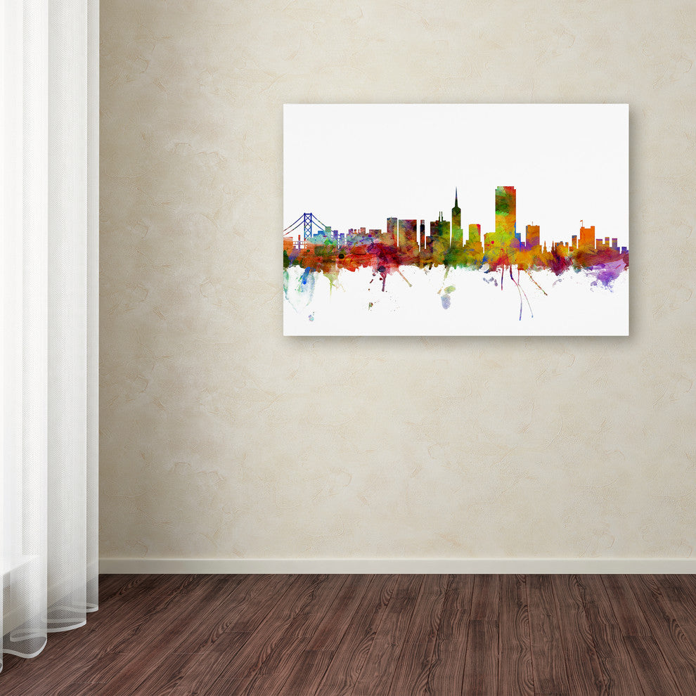 "San Francisco City Skyline" Canvas Art by Michael Tompsett