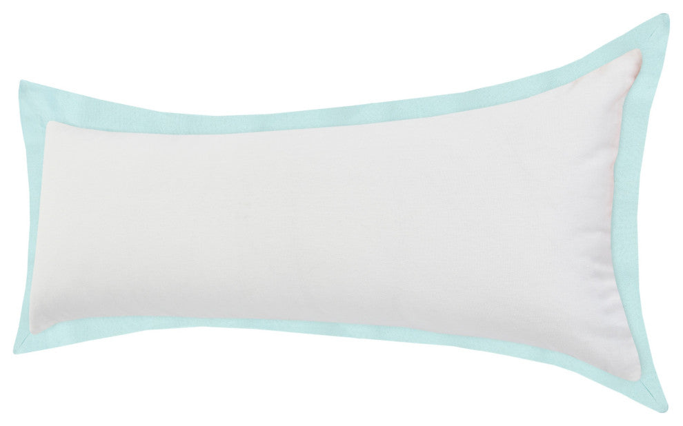 Icy Empire Bordered Throw Pillow, 14"x36"